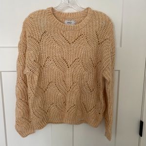 ASOS Only Our Story cream loose knit sweater size XS